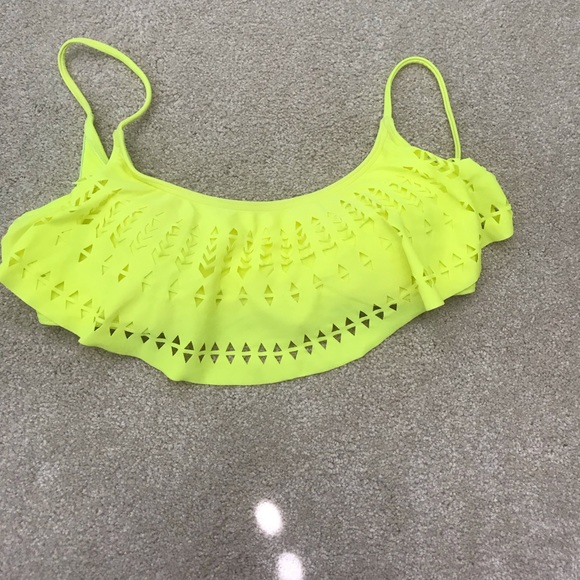 Neon Rip Curl Bikini Top - Picture 1 of 2